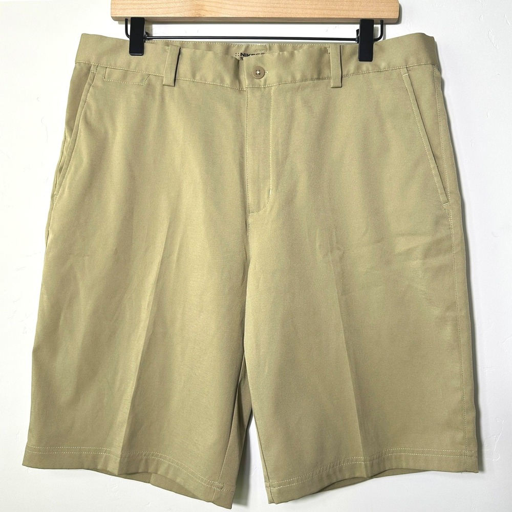 Nike Golf Mens Tour Performance Dri-FIT Khaki Shorts Size 34 Pickleball Tennis‎